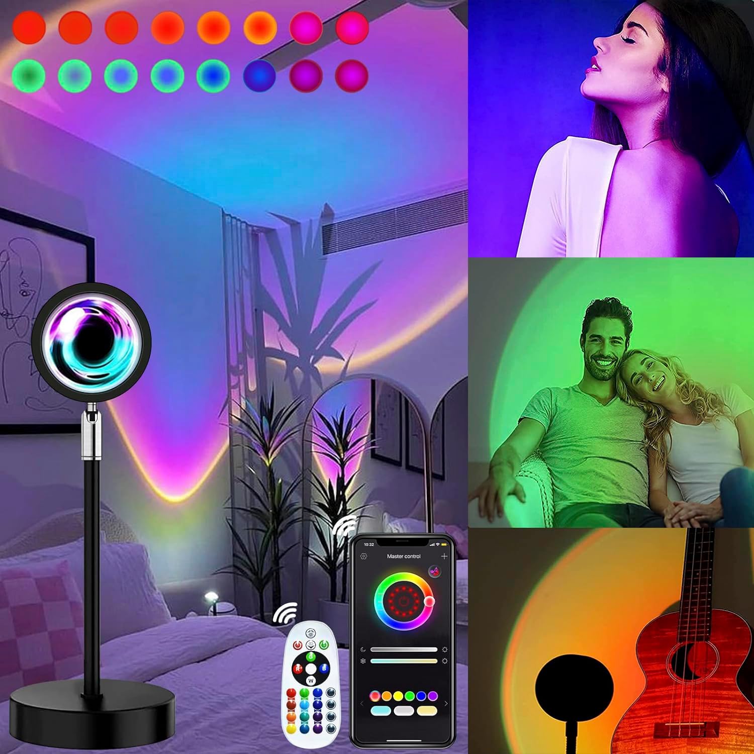 스마트 블루투스 USB 일몰 프로젝터 램프 App 제어 - Planetarium Projector Home 리뷰 및 가격