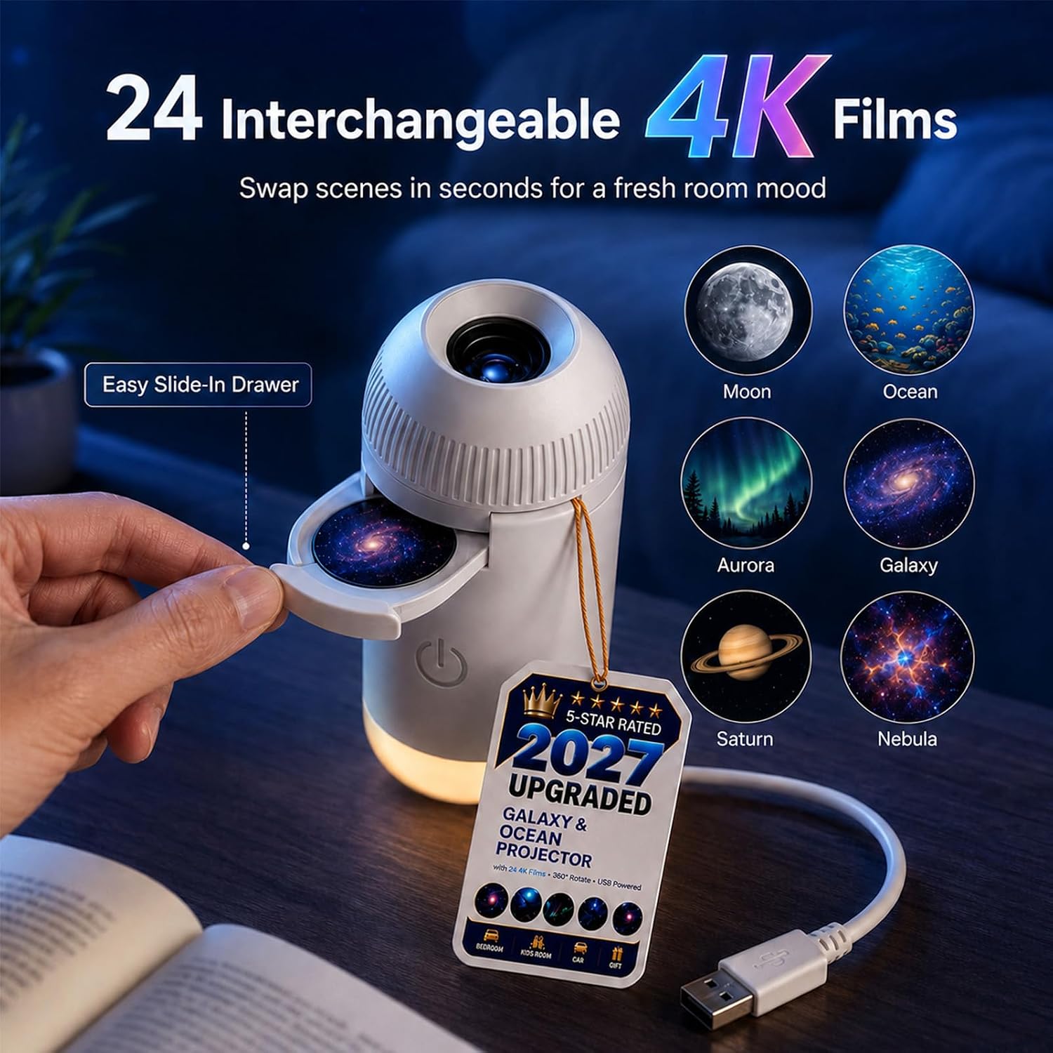 TINSOL USB 별빛 프로젝터, 자동차 주변 조명, - Planetarium Projector Home 리뷰 및 가격